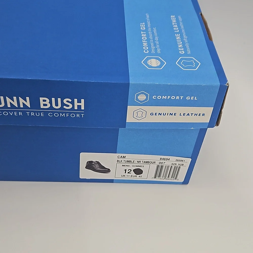 Nunn Bush Cam Moc Toe Oxford Black Leather Comfort Dress Shoe Men’s 12